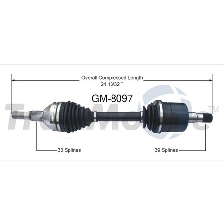 SURTRACK AXLE Cv Axle Shaft, Gm-8097 GM-8097